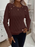 Drop-Shoulder Sleeve Knits Sweater GZYF-1053