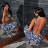Wrap Chest Print Two Piece Pants Set GZJQ-K25S84566