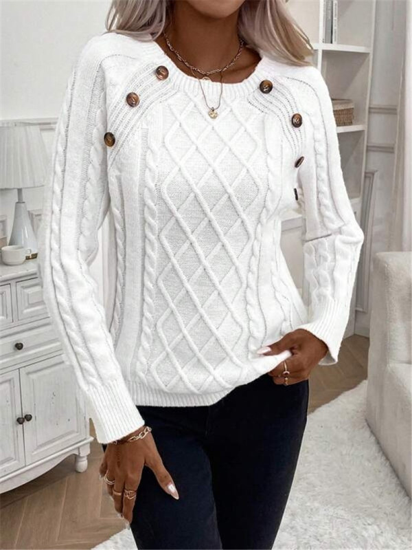 Drop-Shoulder Sleeve Knits Sweater GZYF-1053