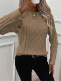 Drop-Shoulder Sleeve Knits Sweater GZYF-1053