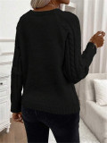 Drop-Shoulder Sleeve Knits Sweater GZYF-1053