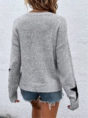 Star-Patterned Pullover Sweater GZYF-1061