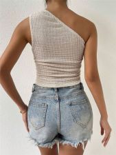 Single Shoulder Knits T-shirts GZYF-1130