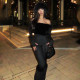 Fur Patchwork Skinny Jumpsuit GZJQ-K25Q83893