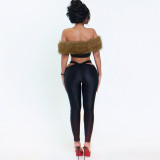 Sexy Patchwork Two Piece Pants Set GZJQ-K25S84907