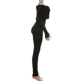 Fur Patchwork Skinny Jumpsuit GZJQ-K25Q83893