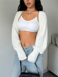 Loose Solid Color Knits Sweater Shawl Coat GZYF-1186