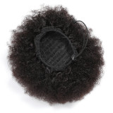 Human Hair Fro Curly Drawstring Ponytail Wigs JKLS-59778