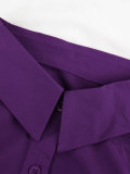 Plus Size Solid Color Lapel Maxi Dress HNIF-064