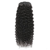  Human Hair Kinky Curly Clip Wig 8pcs JKLS-76565