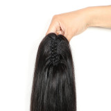 Straight Human Hair Ponytail Clip Wigs JKLS-30841