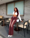 Retro Belt Slim Jeans YRST-T086