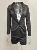 Print Blazer Coat Two Piece Short Set GWTC-W0522