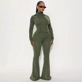 Fashion Hooded Top And Flared Pants Two Piece Sets GSBD-Q25ST339