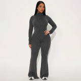 Fashion Hooded Top And Flared Pants Two Piece Sets GSBD-Q25ST339