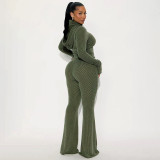 Fashion Hooded Top And Flared Pants Two Piece Sets GSBD-Q25ST339