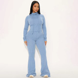 Fashion Hooded Top And Flared Pants Two Piece Sets GSBD-Q25ST339