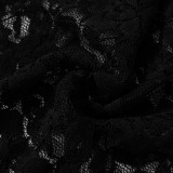 Lace See Through Zipper Sexy Nightclub Jumpsuit GSBD-D24JP652