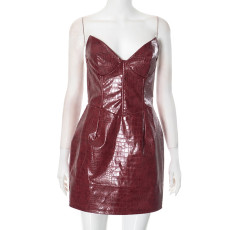 Sexy Fashion Wrap Chest Mini Dress GSBD-D24DS680