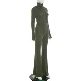Fashion Hooded Top And Flared Pants Two Piece Sets GSBD-Q25ST339