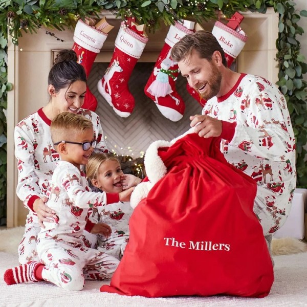 Santa Claus Print Pajama Family Set GSGS-0677