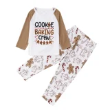 Christmas Print Matching Family Long-Sleeve Pajama Set GSGS-0716