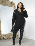 Half-zip Turtleneck Hole Sweater  SFY-817