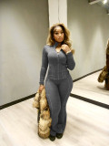Tight Long Sleeve Micro Flare Pants 2 Piece Set NYF-8205