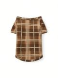 Christmas Letter Print Matching Family Plaid Loungewear Set GSGS-0866