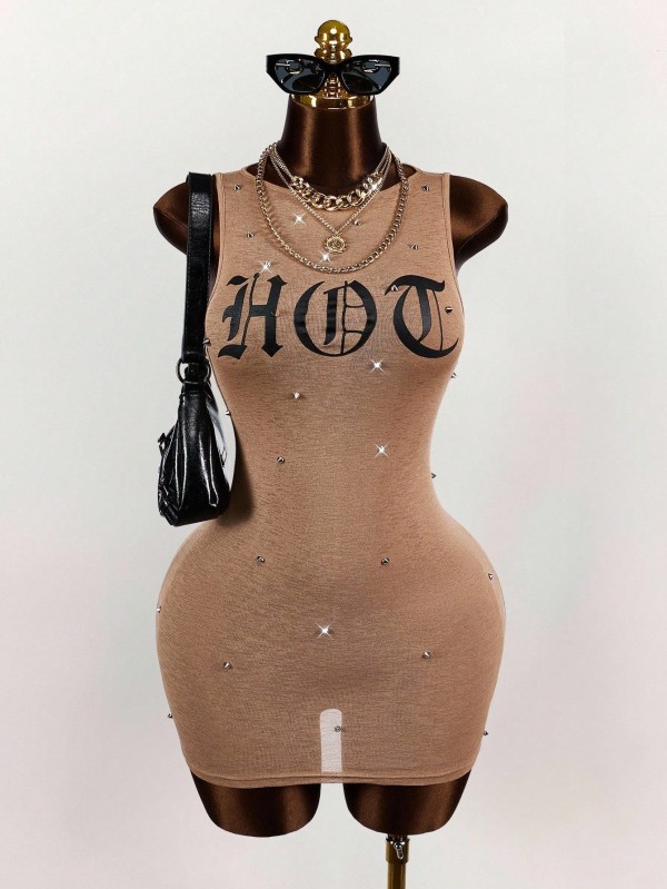 Print Sleeveless Mini Dress GXIY-K25L1515