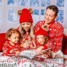 Christmas Print Family Homewear Parent-Child Pajama Set GSGS-0587
