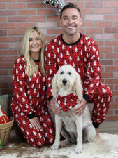 Christmas Tree Print Family Matching Pajamas Loungewear Set GSGS-0602#