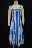 Stripe Big Swing Sling Maxi Dress GANY-LB1848