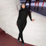 Solid Color Long Sleeve Bodysuit Tight Two Piece Pants Set DLSF-K25S83270