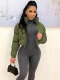 Solid Color Long Sleeve Short Cotton Jacket SH-390799
