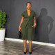 Solid Color Short Sleeve Two Piece Short Set NY-11219