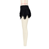 Double-Layer Lace Irregular Mini Skirt ASL-6671