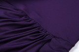 Solid Color Irregular Maxi Dress XEF-K25D85667