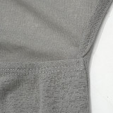 Solid Color Sleeveless Hooded Long Dress GAXB-A483DS
