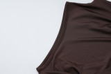 O Neck Solid Color Ruched Irregular Mini Dress BLG-D5218432K