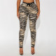 Casual Print Lace Patchwork Pants GSBD-J25PT367