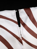 Loose Printed Tie-Waist Long Robe Wide Leg Pants Suit GKEN-ATP051016
