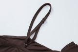 Fashion Patchwork Solid Color Sling Tops GLAG-T5A20381F