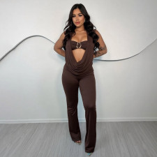 Sexy Halterneck Backless Jumpsuits+Tube Top GYME-K25S81038