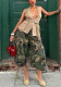 Camouflage Print Loose Wide Leg Seven-Tenths Pants GXHF-M81018