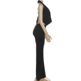Sexy Halterneck Backless Jumpsuits+Tube Top GYME-K25S81038