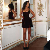 Velvet Sleeveless Tank Dress GLAG-D5A20537F