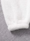 Solid Color Plush Tank Tops Two Piece Pants Set GXHF-X08292163