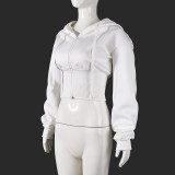 Solid Color Zipper Hooded Sweatshirt Coats GNZD-32694TBY