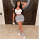 Solid Color Multi-pockets Mini Skirt GXHF-M80303